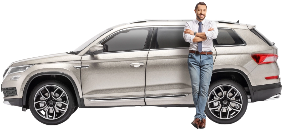 Man standing close to a car